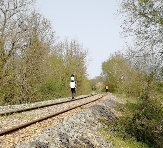 Railroad scanning with BMS3D viametris backpack