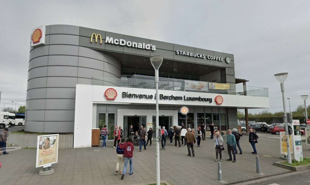 Shell Berchem gas station in Luxemburg.