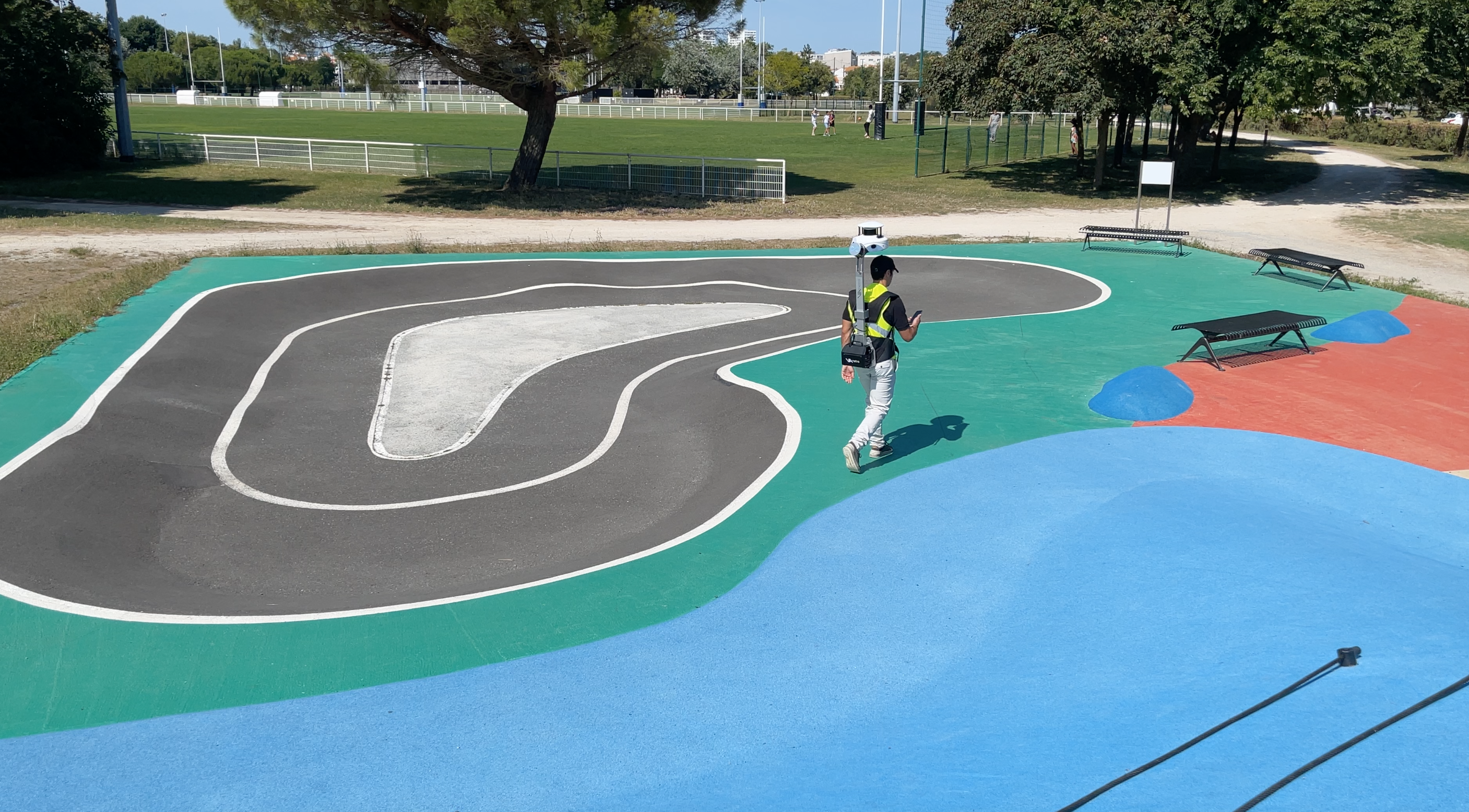 Scanning a children's playground to improve safety with the MS-96 mobile laser scanner