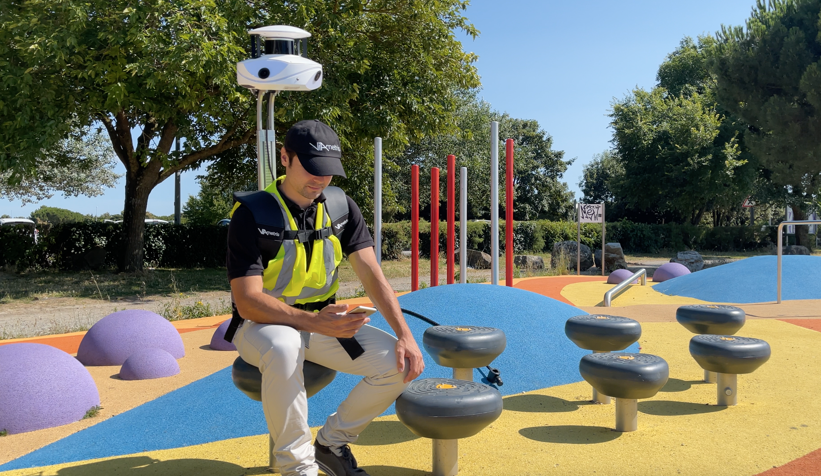 Scanning a children's playground to improve safety with the MS-96 mobile laser scanner